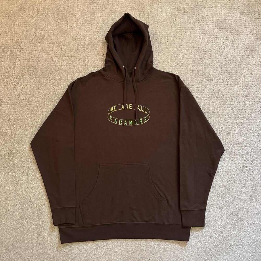 We Are All Paramore Hoodie Hooded Sweatshirt Size 3XL Brown Concert Tour